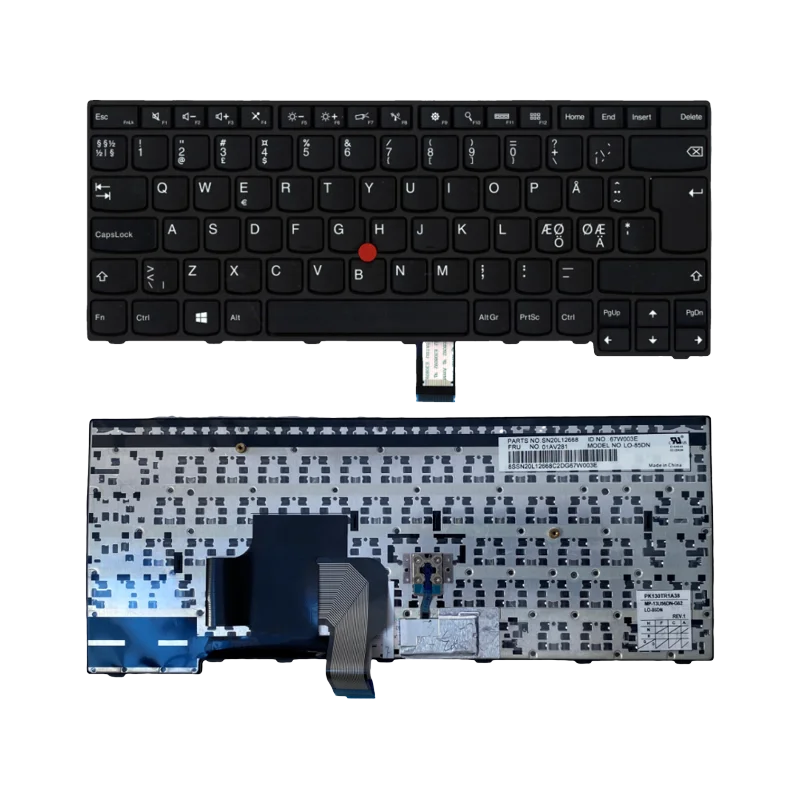 NDC Nordic Keyboard for Lenovo Thinkpad E450 E450c E455 E460 E465 01AV281 00UR690 01AV295