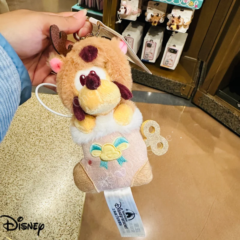 Portachiavi Disney Lina Belle 25 Serie di calze di Natale Ciondolo simpatico cartone animato Regalo di Natale per bambini Decorazione per le vacanze in famiglia