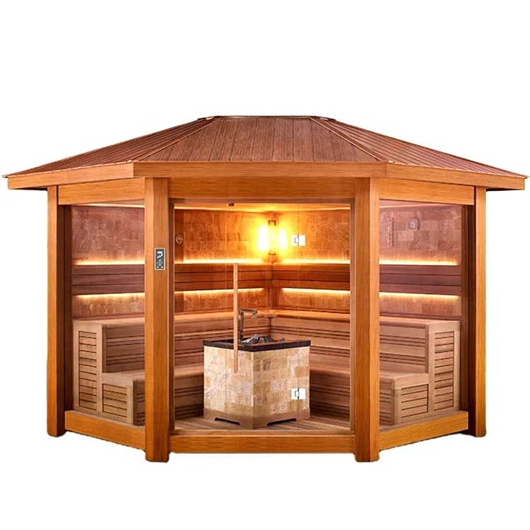 Hot Selling Outdoor Sauna Aluminum Gazebo Tent Mobile Spa Luxury Sauna Steam Shower Sauna Combination