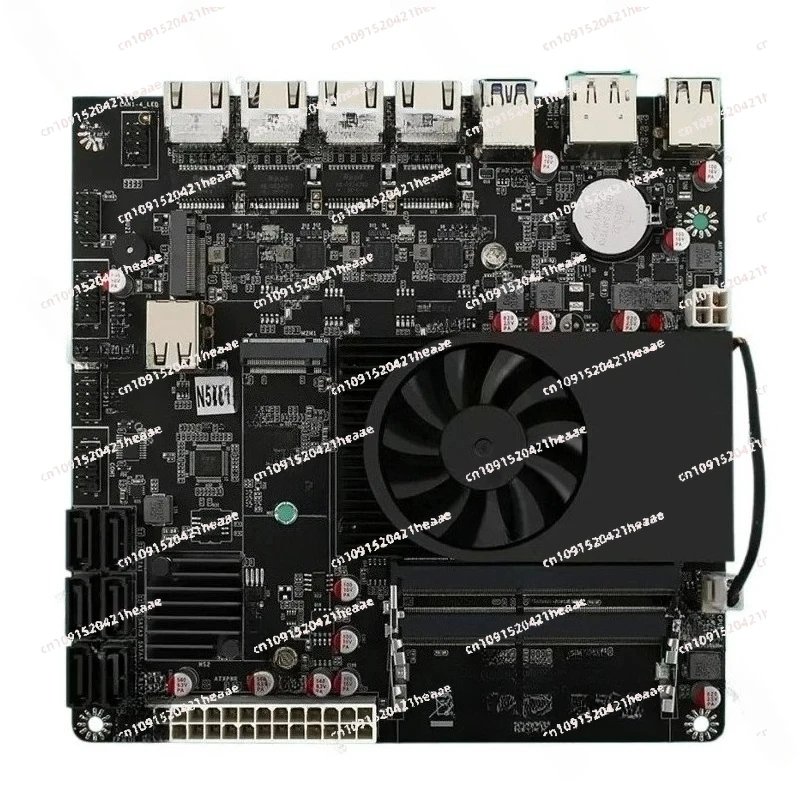 

N5105 Industrial Motherboard, NAS Board with 4 Cores 4 Threads Low Power Processor 4x2.5G i225 Network 2 M.2 Slot 6xSATA