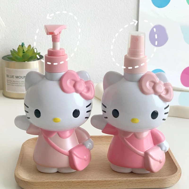 Sanrio KT Katzenflasche Kawaii Hello Kitty große Kapazität Tumbler Flasche Shampoo Flasche für Duschgel Handseife