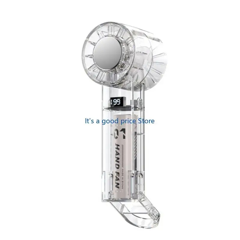  Portable Ice Cooling Handheld Fan With 16℃ Chilling Air And 18H Battery Service