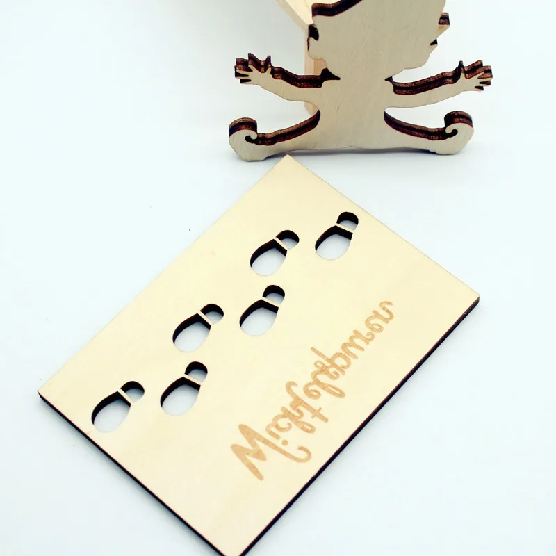Dollhouse Mini Wooden Elf Dwarf Footprint Template BJD Miniature Christmas Model Accessories