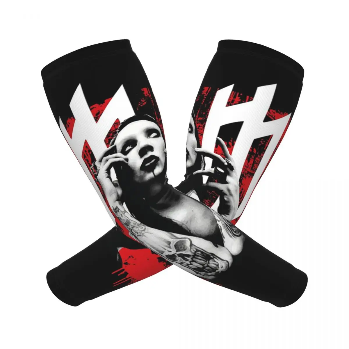 

Мэрилин Мэнсон Глюк Вентилятор Подарок Музыка Нарукавники Мужчины Женщины Солнце УФ-защита Татуировки Прикрытие Спорт Охлаждение Велоспорт