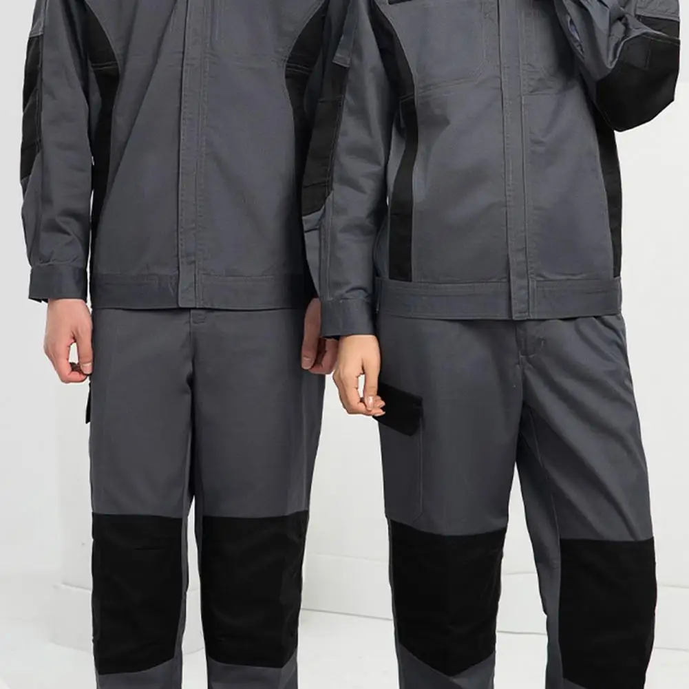 Pantalones de trabajo de protección laboral con bloques de Color para hombres, pantalones de trabajo con múltiples bolsillos grandes resistentes al desgaste, pantalones de taller de electricista