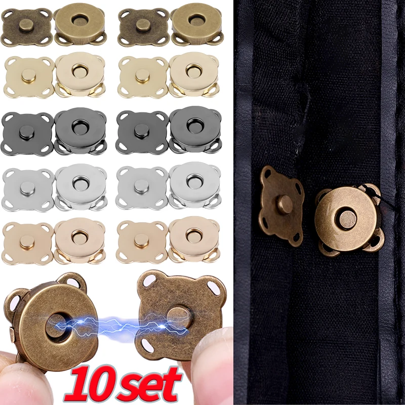 

Metal Magnetic Snap Fasteners Clasps Buttons Handbag Purse Wallet Craft Bags Parts Accessories Mini Adsorption Buckle 14mm/18mm