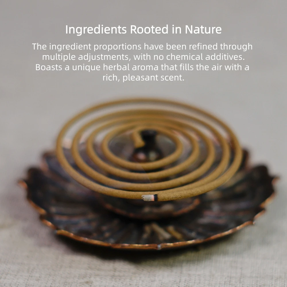 Original Nha Trang Agarwood Coil Incense,Natural Agarwood Incense for Home/Office Use,4-Hour Burning Time,Air Purification,