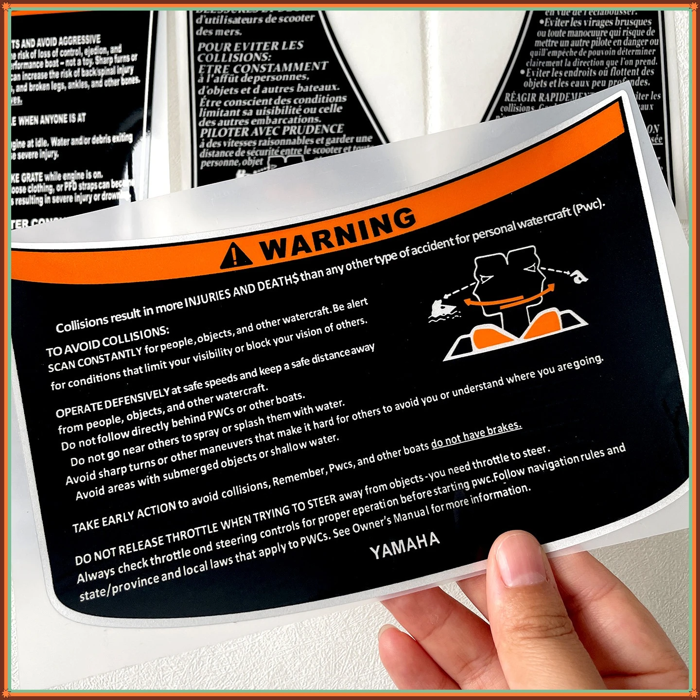 JETSKI Warning Stickers Waverunner FX GP VX JetBlaster SuperJet 2018–2025 Boat Decal JET SKI Boat Accessories for YA MA HA - view 5
