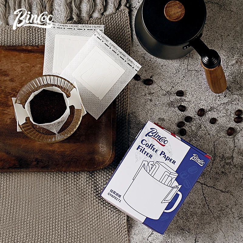 Bincoo 50 PCS Disposable Drip Coffee Filter Paper with Hanging Ears Portable Espresso Maker Paper Filter Home Kitchen Accessorie view 6