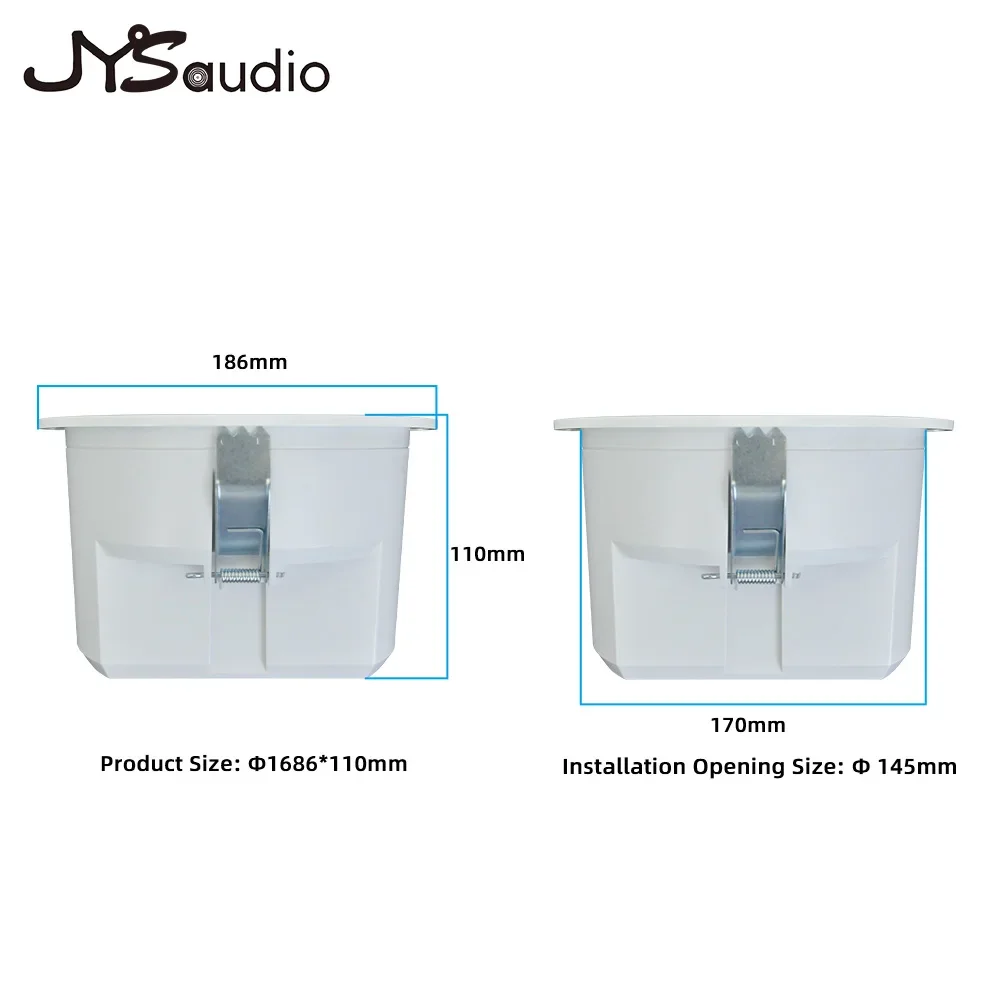 6'' Moisture and IP44 Waterproof Ceiling Speaker Frameless Design Use In The Boat Easy Installation ABS Aluminum Mesh Material
