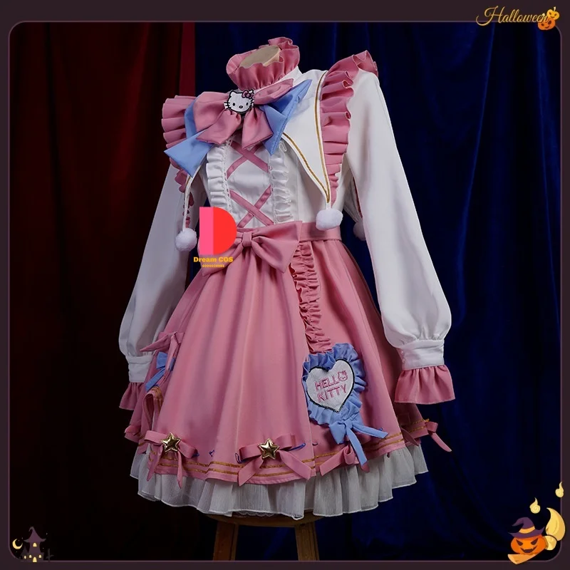 

Identity V Emma Wood Joseph Gardener Role-play Collaboration Cute Floral Pink Dress Full Women's Clothing Set Cosplay Costume