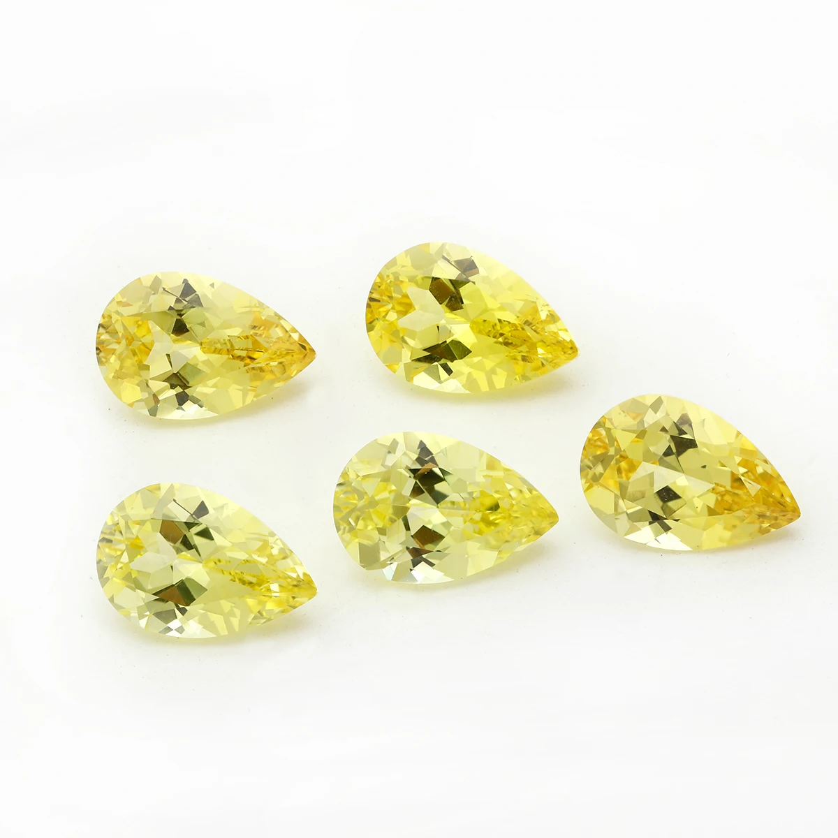 Hot Sale Flame Melted Lab Grown Light Yellow Sapphire Pear Shape With AGL Certifacate Synthetic Cultivate Loose Gemstone