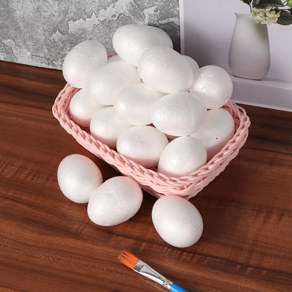 

20 Pcs Painted Foam Eggs Festival Crafts Mini Eier Kleine Schaumeier Schaumstoffei Basteln