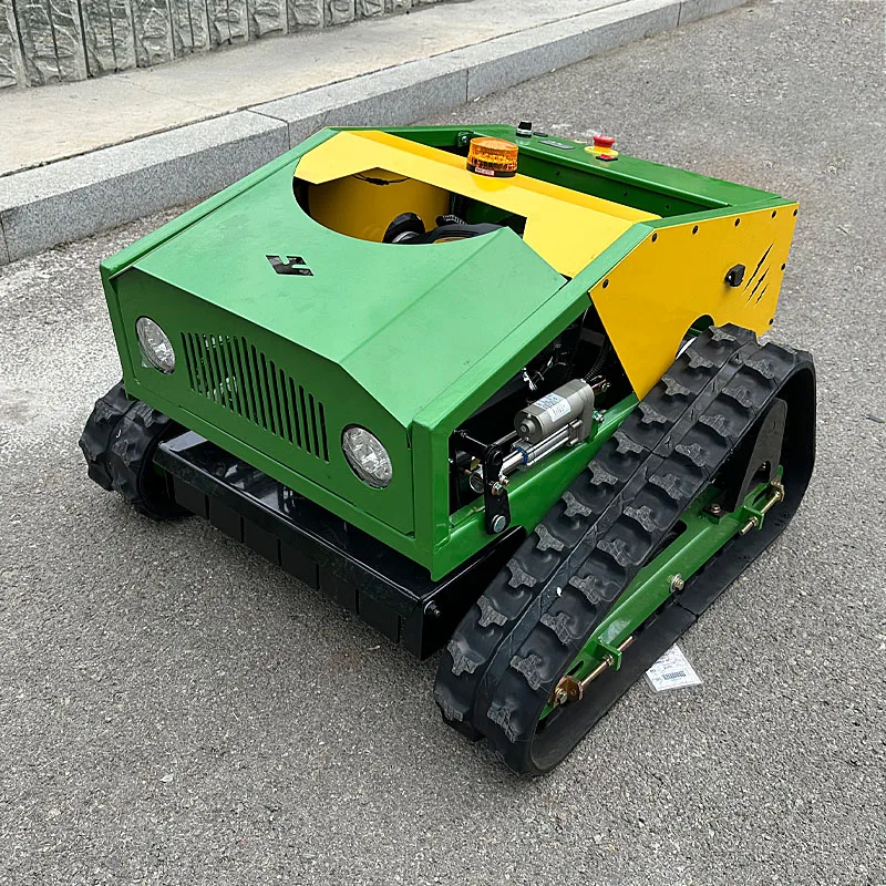 Made in China, Customizable, CE Certified, Door to Door Delivery, Multi Terrain Tracked Remote Controlled Lawnmower.