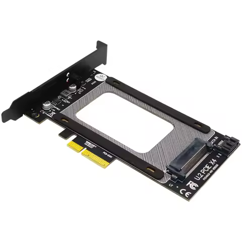U2 to PCI E Adapter Card Riser PCI Express 3.0 4X U.2 SFF-8639 Adapter PCIe U.2 SSD to PCI-E Card Support Intel 2.5" NVME U2 SSD