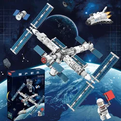 Launch Center Lunar Lander Model Building Blocks Spaceship Spaceport Figure Shuttle Rocket Bricks Construction Toys