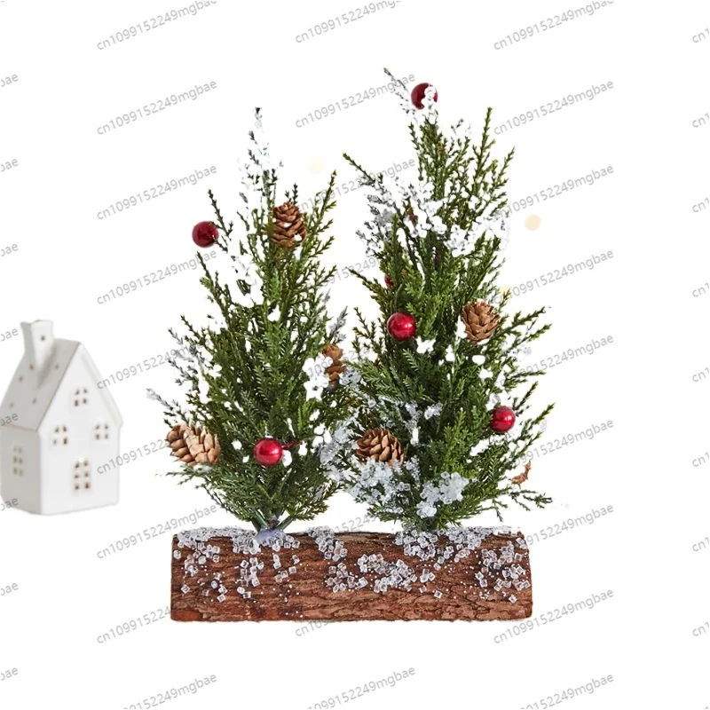 Christmas fall on the table Christmas tree mini small home shopping mall holiday decoration small ornaments view 5