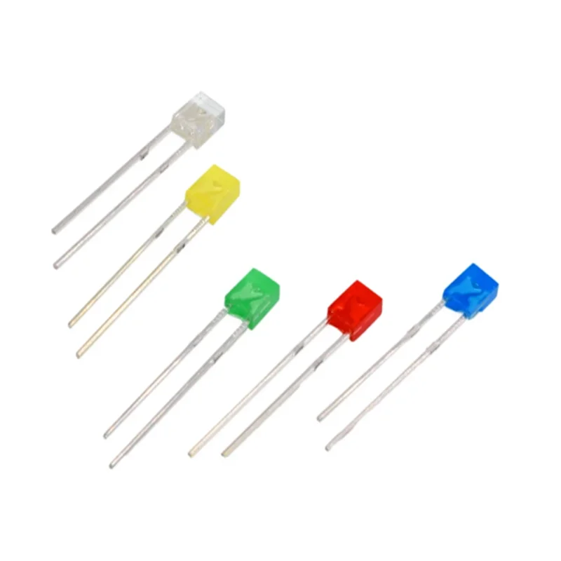 

100PCS 2x5x7 Rectangular LED Emitting Diode Lamp White Red Green Blue Yellow Diffused Color Square DIY Indicator 2*5*7MM