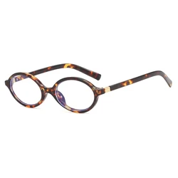 Fashion frame oval flat mirror small frame retro Korean women's glasses