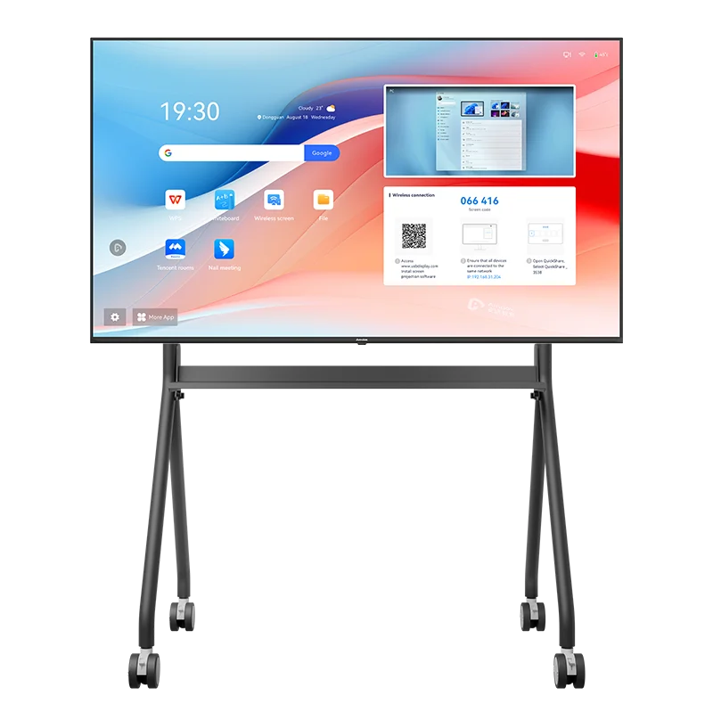 

65 Inch Ultra Slim Intelligent Interactive Flat Panel, Touch Display Smart Board with Built-in PC
