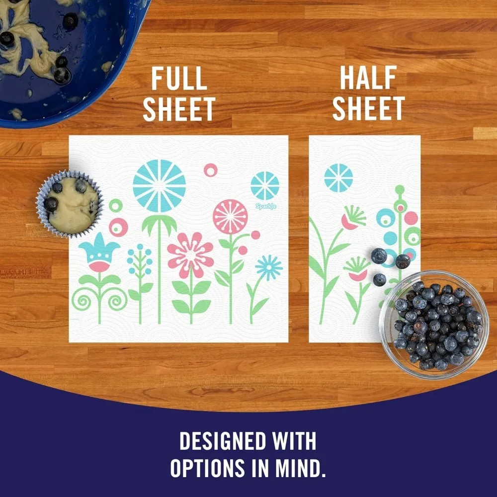 مناشف ورقية متألقة مقاس A، مطبوعات حماسية، 6 لفات مزدوجة = 12 لفة عادية، منشفة ورقية ذات قيمة يومية كاملة و #4