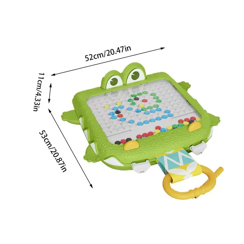 Magnetic Dot Boards สําหรับเด็กจระเข้รูปแม่เหล็กกระดานปริศนาการออกแบบซีลแม่เหล็กกระดานการเรียนรู้สําหรับชายหญิง