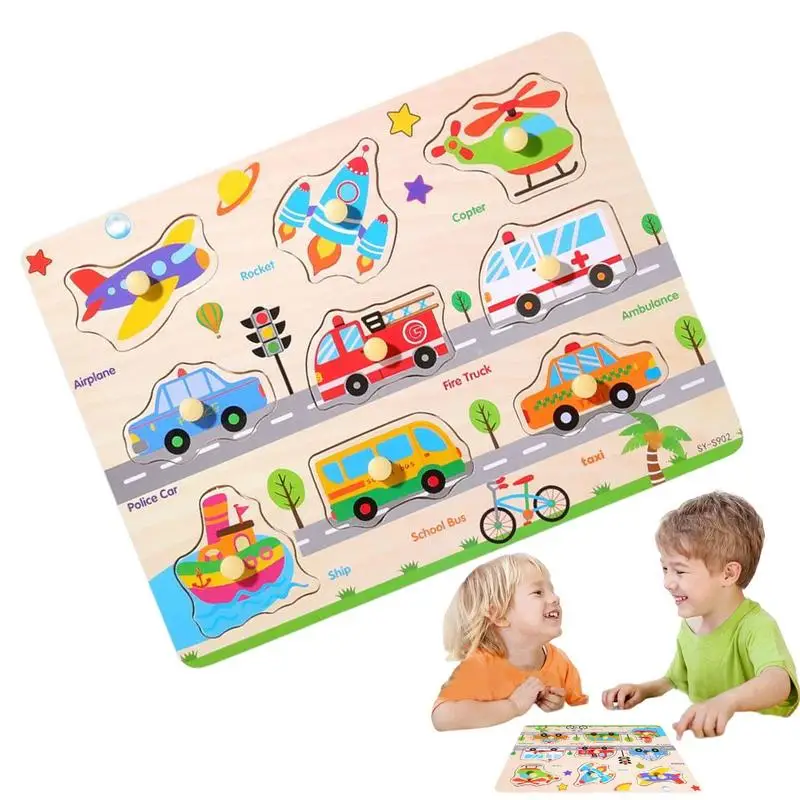 

Wooden Animal Puzzle Montessori Wooden Puzzle Set Funny Vehicles Puzzles For Home Kindergarten Cute Animal Puzzle For Nursery