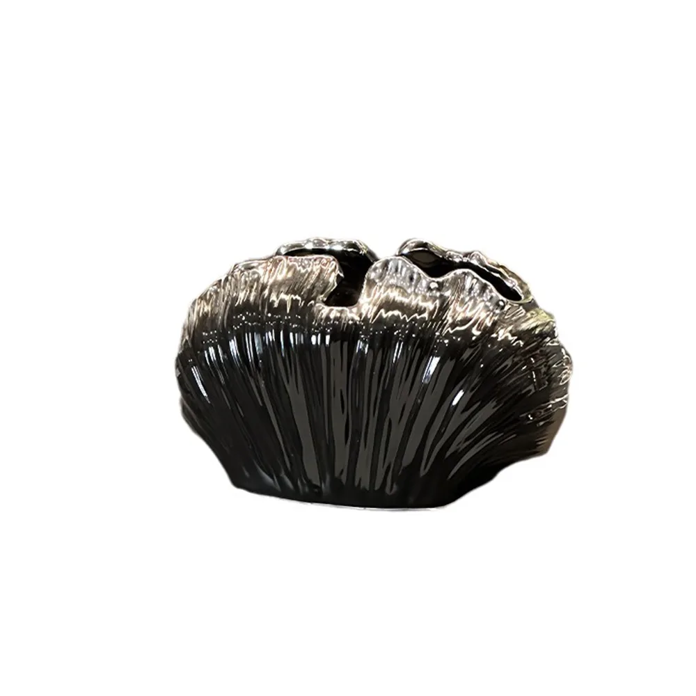 High Grade Glazed Ceramic Tissue Box Creative Ornament Desktop Napkin Case Modern Wide Mouth Ins Napkin Dispenser Toilet