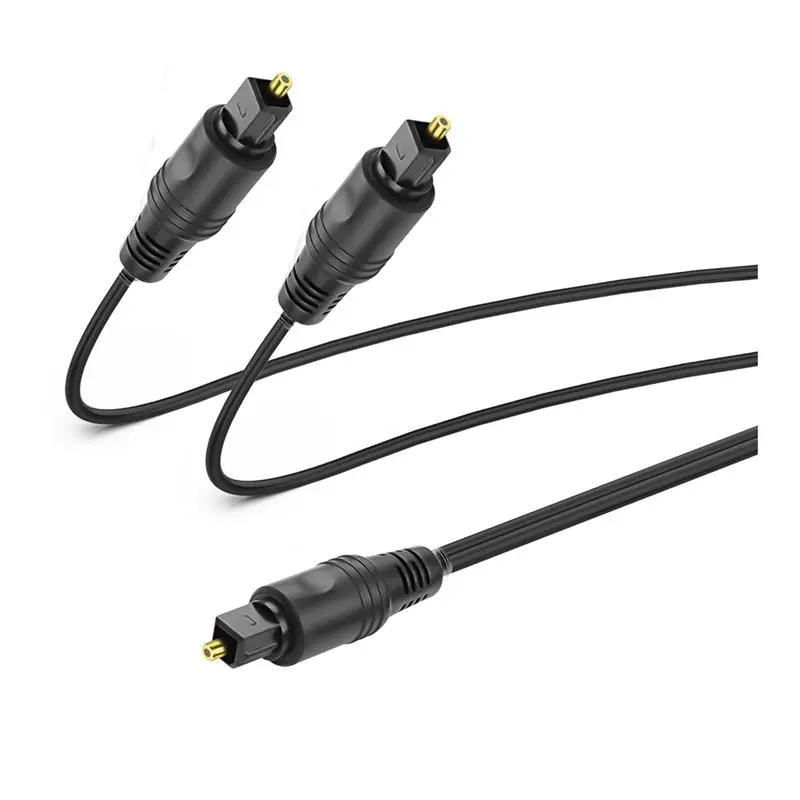 Happy New- Digital Optical Audio For Home Theater Stereo System 1 In 2 Out Splitter 1M Toslink Fiber Optic 1 Male To 2 Male Cabl