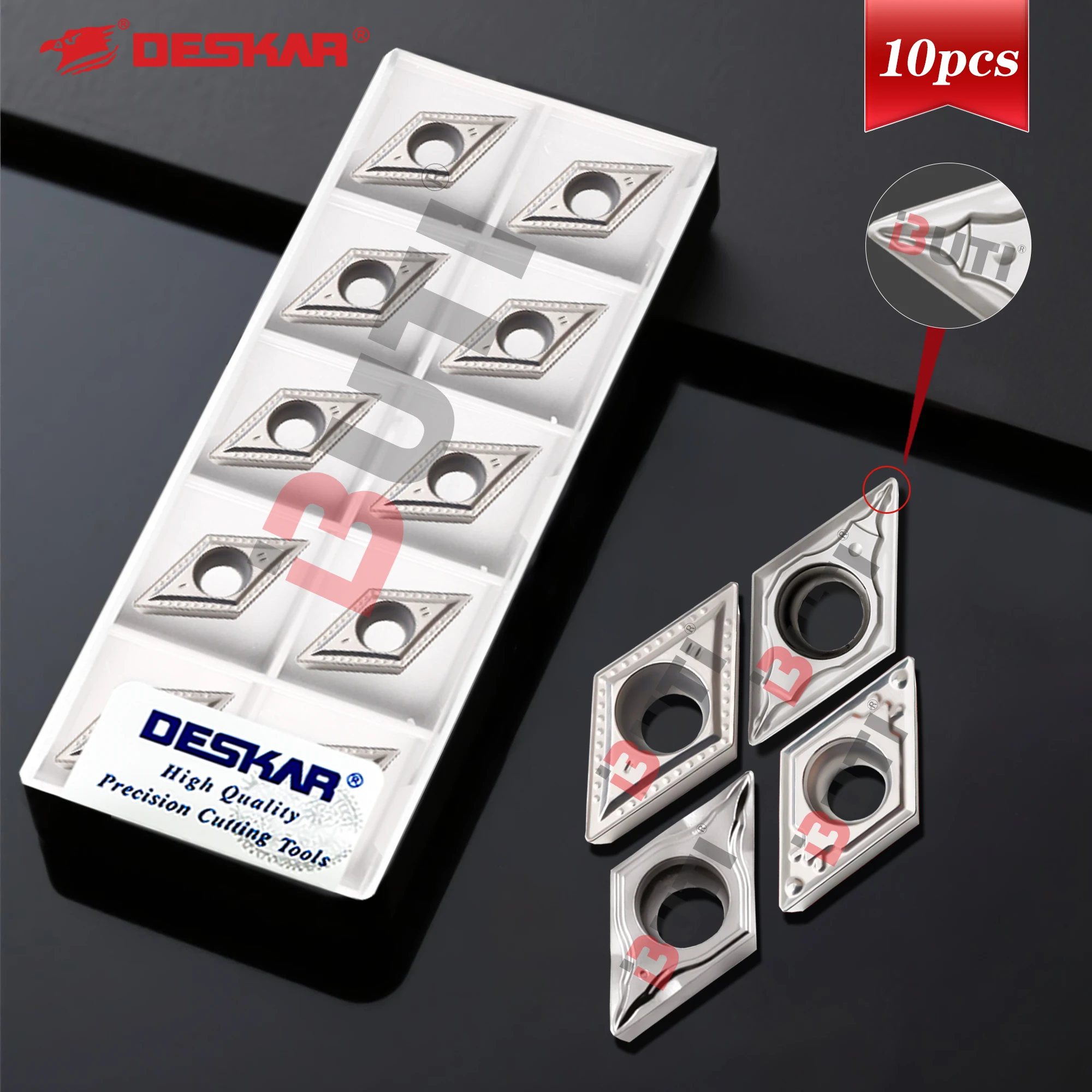 

Твердосплавные пластины DESKAR DCMT11T304-FG LF90 HQ/PS/MT для фрезерования и токарной обработки металла, керамики и стальных деталей