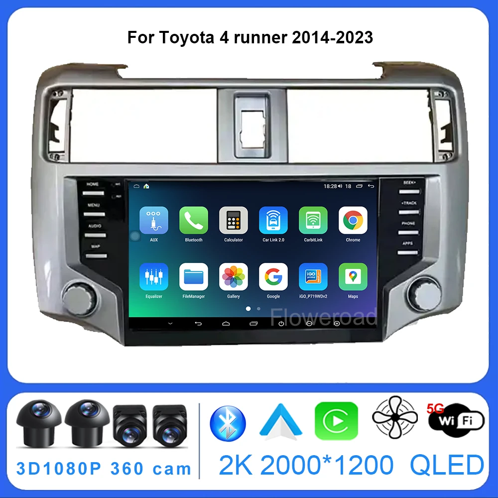 

Android13 FYT7862 For Toyota 4 runner 2014-2023 Car Radio Multimedia Carplay Video Player Navigation stereo GPS 5GWiFi BT5.0