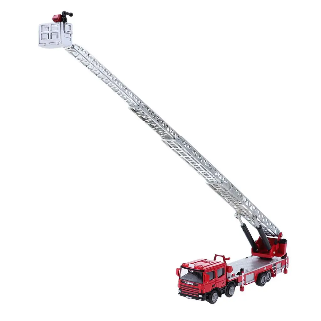 MagiDeal 1:50 Diecast Fire Ladderบันไดรถบรรทุกเด็กเด็ก