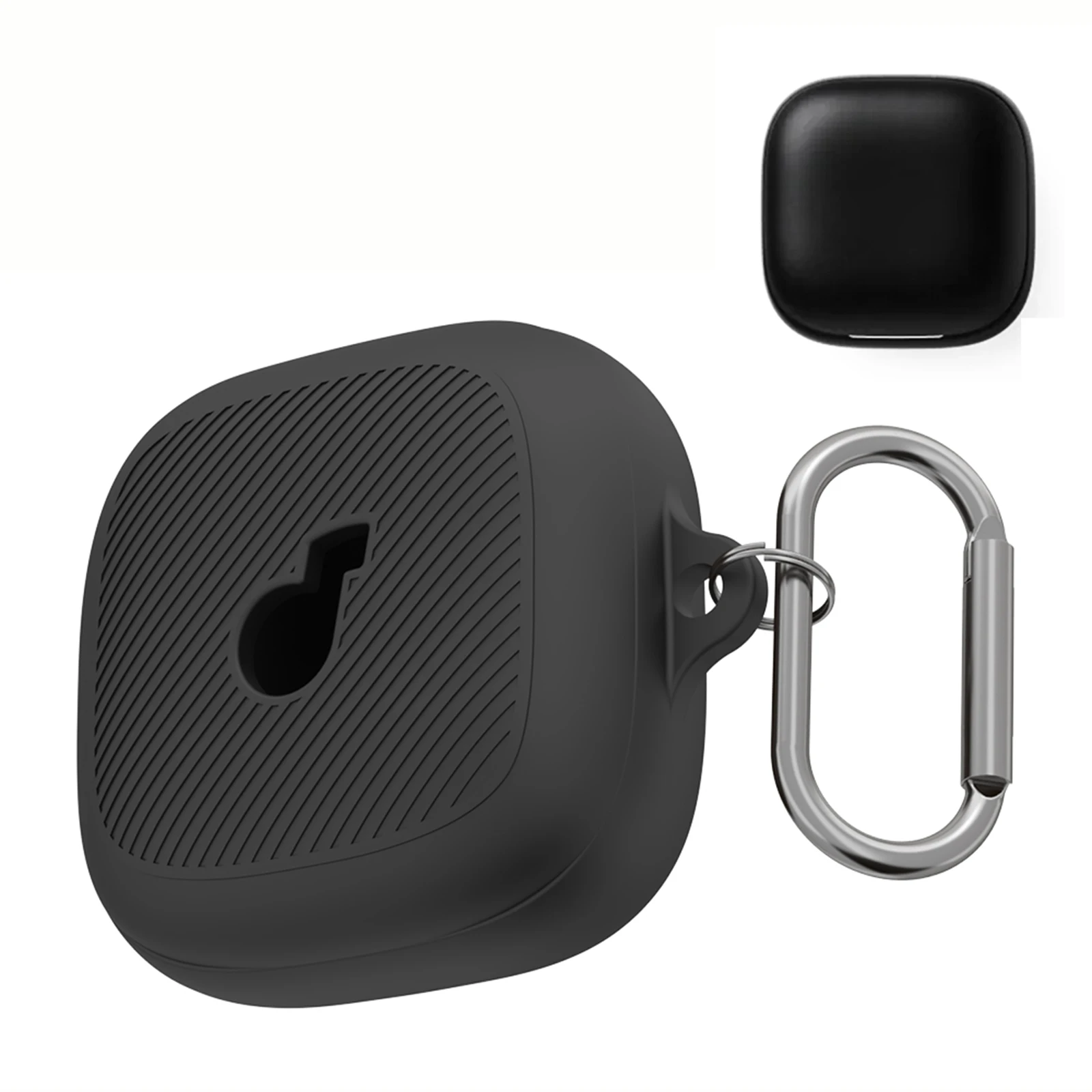 Wireless Earbuds Protective Shell with Carabiner Shockproof Protective Skin Case for for Soundcore Liberty Buds Accessories