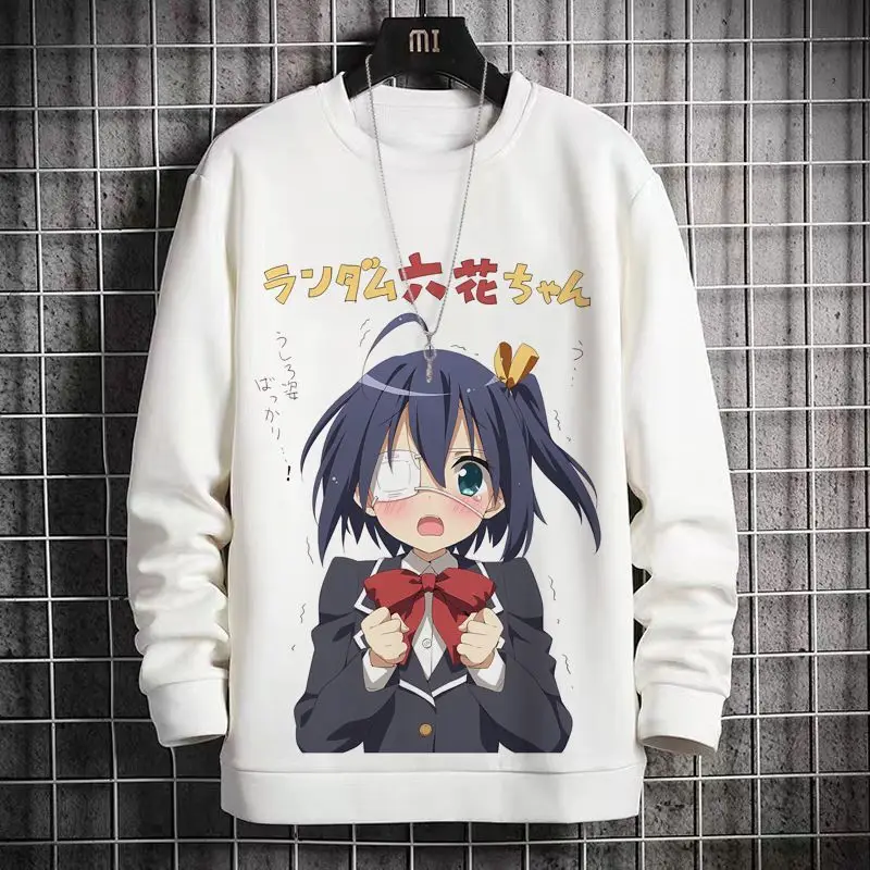 

Anime Game Chuunibyou Also Needs To Fall In Love Collaboration Men's Sweatshirt Round Neck Fleece Little Bird Tour Rikka