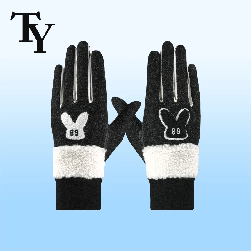TTYGJ Los guantes de golf de invierno para mujer son cálidos, resistentes al frío y al escarcha, con pantalla táctil y forro polar para clima frío.