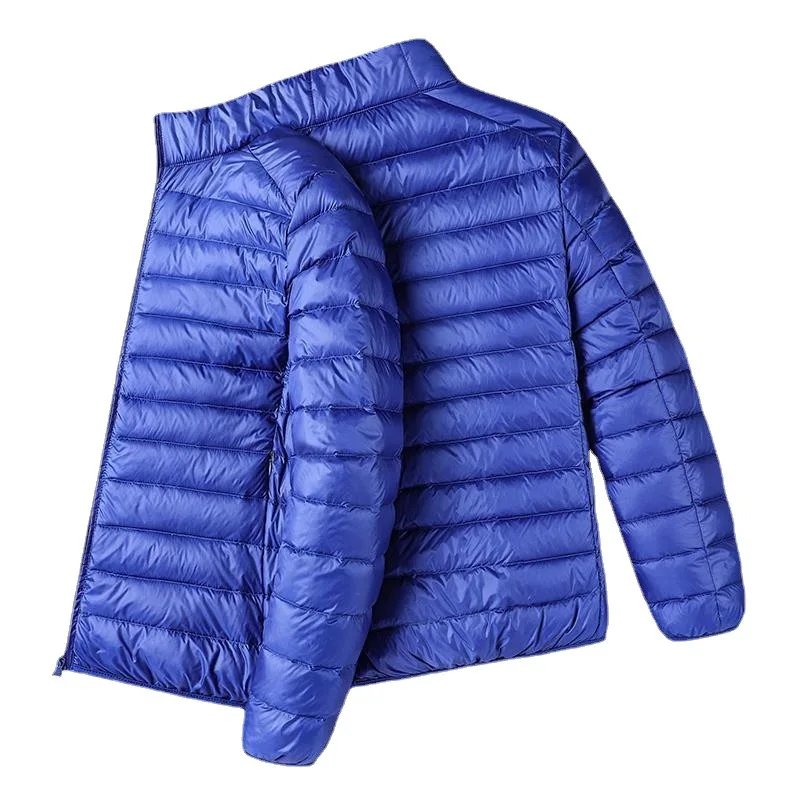Slim Fit Lightweight Cotton Jacket Men's Fashionable Short Style Winter Outerwear Coat Stylish Thin Polyester Fiber Coat