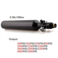HPA Scuba M18 * 1,5 0.36L tanque de aire cilindro de Gas recarga adaptador de llenado regulador de presión para estación acuario accesorios blandos