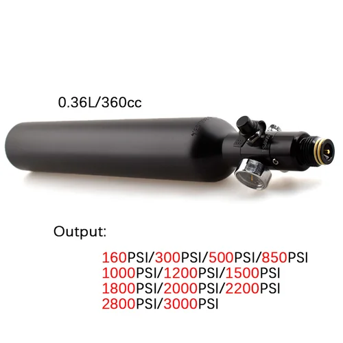 HPA Scuba M18 * 1,5 0.36L tanque de aire cilindro de Gas recarga adaptador de llenado regulador de presión para estación acuario accesorios blandos