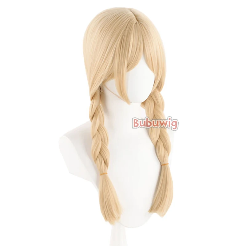 Bubuwig włosy syntetyczne Anne Lester peruki do cosplay tożsamość V Anne Lester zabawka Merchant 60cm długa blond pleciona peruka żaroodporna