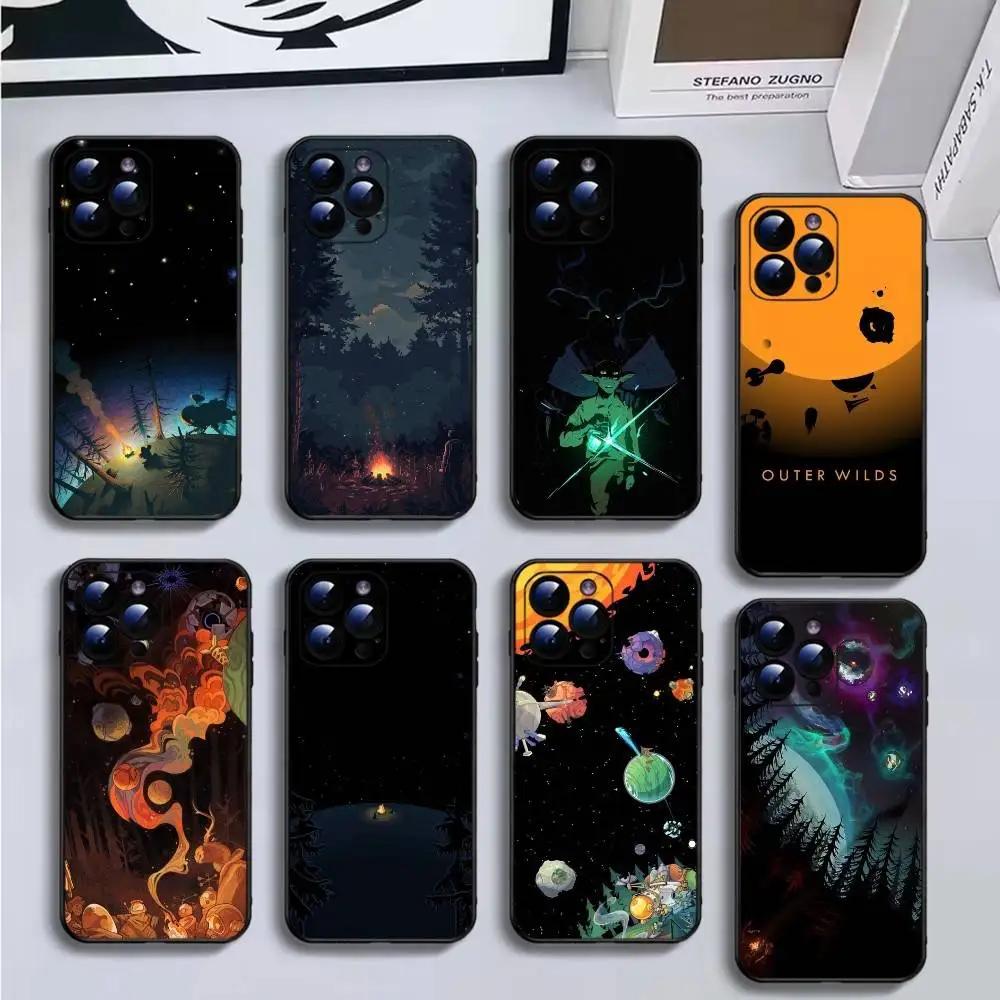 

Outer Wilds Game Phone Case For iPhone17,16,15,14,13,12,11 Plus,Pro Max,Soft Black Cover