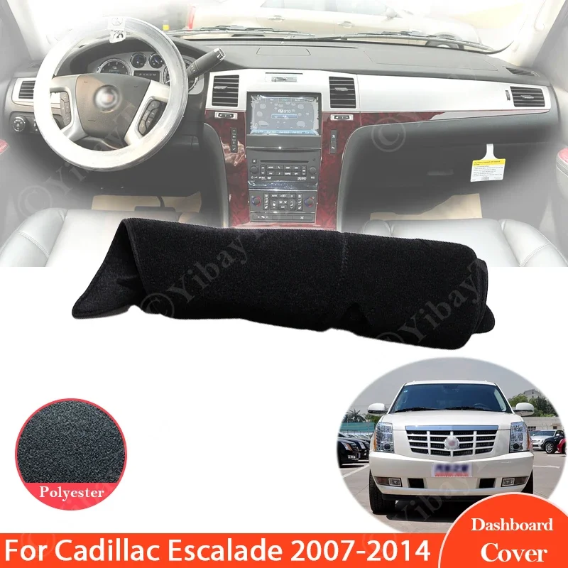 Car Anti-Slip Mat Dashboard Cover Pad Sunshade Dashmat Protect Carpet Dash For Cadillac Escalade 2007 - 2014 2013 2012 2011 2008