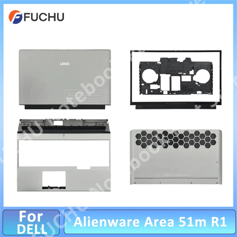 For Dell Alienware Area 51m R1 P38E Laptop Replacement Lcd Back Cover/Front Bezel/Palmrest Upper/Case Bottom Cover