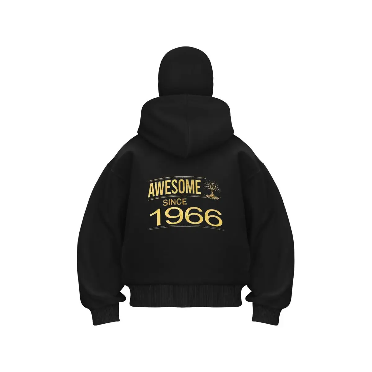 

Cotton Vintage Tree of Life 1966 Unisex Double Hooded Fall Winter Men Clothing Masked Outfit
