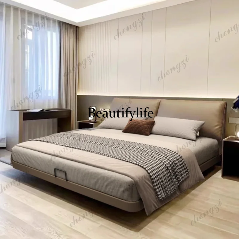 K182   Luxury Bed Aesthetics Nordic Cheap Modern Japanese Minimalist Confortable Bed Nightstands Fashionable Muebles Furniture