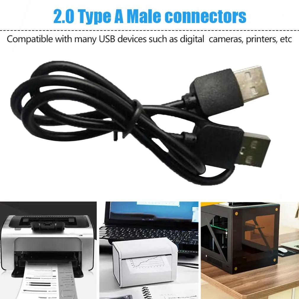 Cable de extensión USB macho a macho tipo A extensor USB a USB para radiador disco duro TV Box PC teléfono inteligente extensión de Cable USB 2,0