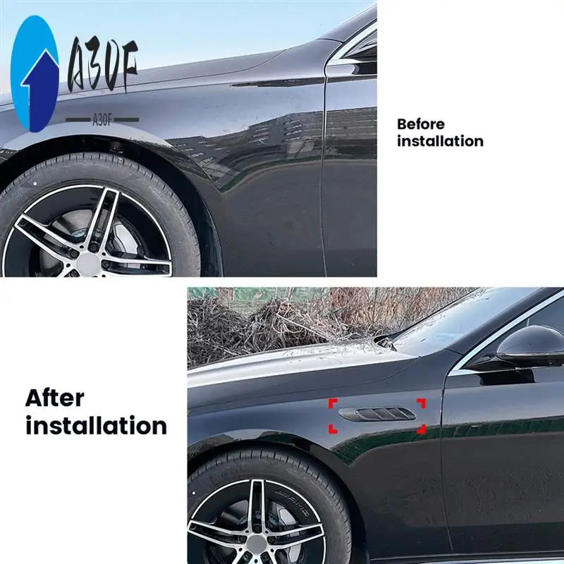 

A30F-Car Side Vent Air Flow Intake Hood Side Fender Vent Bonnet Cover Trim For Mercedes-Benz E-Class W214 2024+