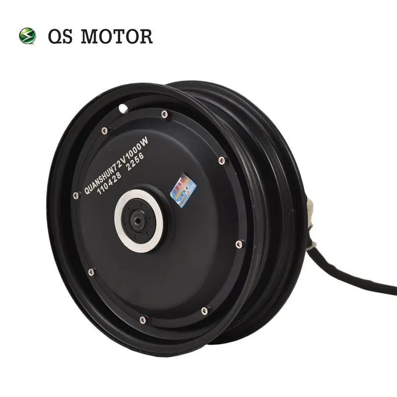 QSMOTOR 10x2.15inch 3000W 60V/72V 80kph BLDC Hub Motor with Far Driver SIAYQ72120 Controller For Electric Scooter