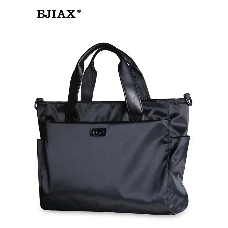 BJIAX nowa torba męska pozioma biznesowa torebka na co dzień nylonowa torba płócienna z tkaniny Oxford pojedyncza torba na ramię typu crossbody teczka