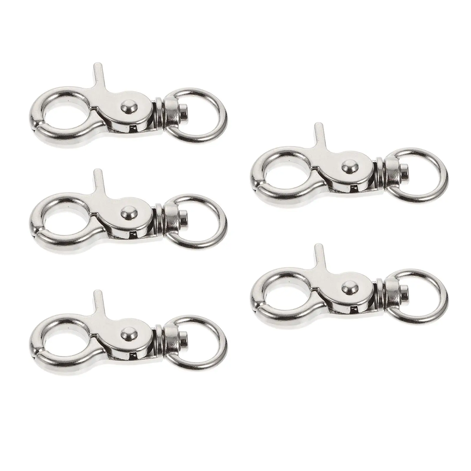 

5Pcs Parrot Cage Safety Buckle Bird Swivel Spring Lobster Clasp Door Lock Buckle Stainless Steel Anti Rust for Pet