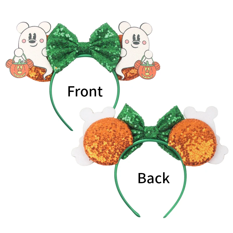 New Chic Disney Mickey Halloween Mouse Ears Headband Sequin 5\